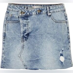 Tractr Girls Overlap Flap Denim Skirt Size 12 -NWT